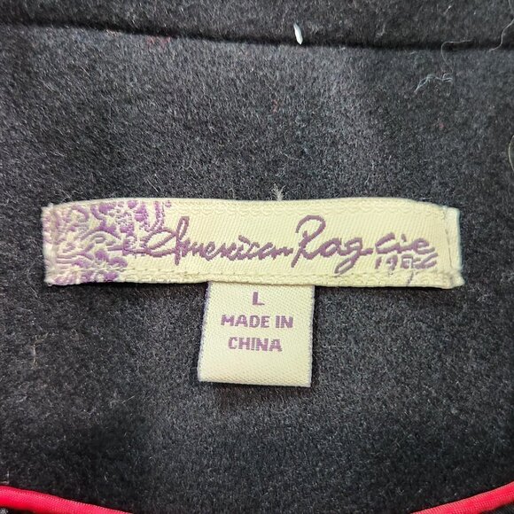 American Rag Black Wool Hooded Peacoat Large
Lot M - Picture 7 of 7